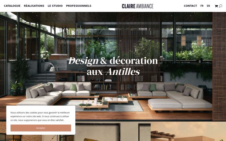 Screenshot of claireambiance.com