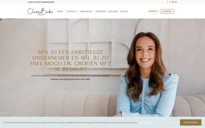 Екранна снимка на clairebabai.nl