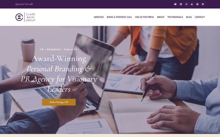 Screenshot of clairebahn.com