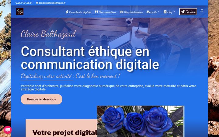 Screenshot of clairebalthazard.fr