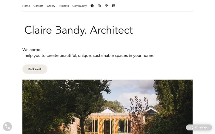 Screenshot of clairebandyarchitect.com