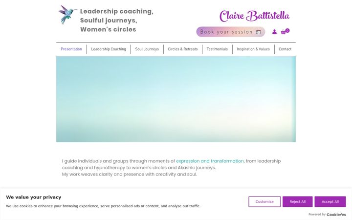 Screenshot of clairebattistella.com