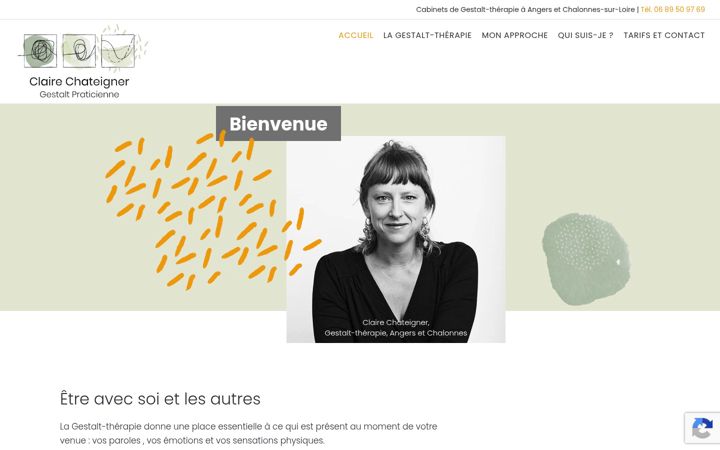 Screenshot of clairechateignergestalt.com