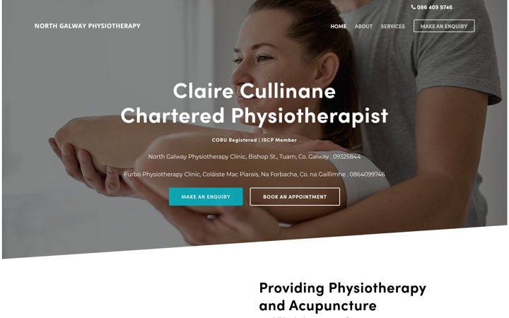 Capture d'écran de clairecullinanephysiotherapy.ie