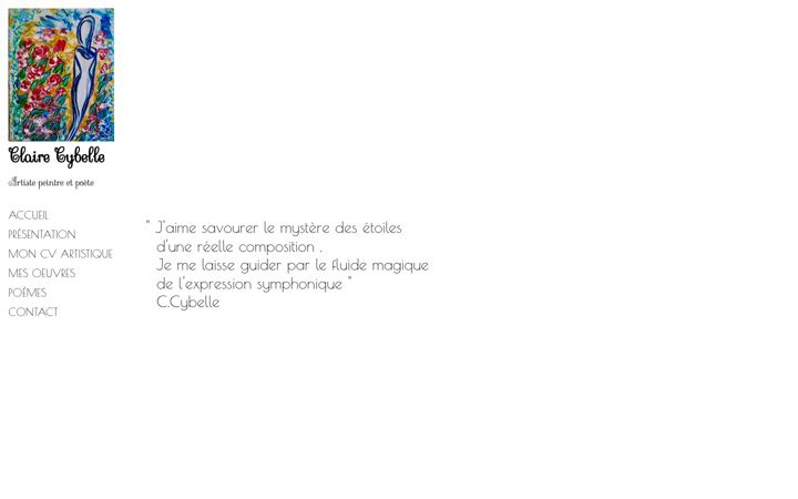 Screenshot of clairecybelle.com