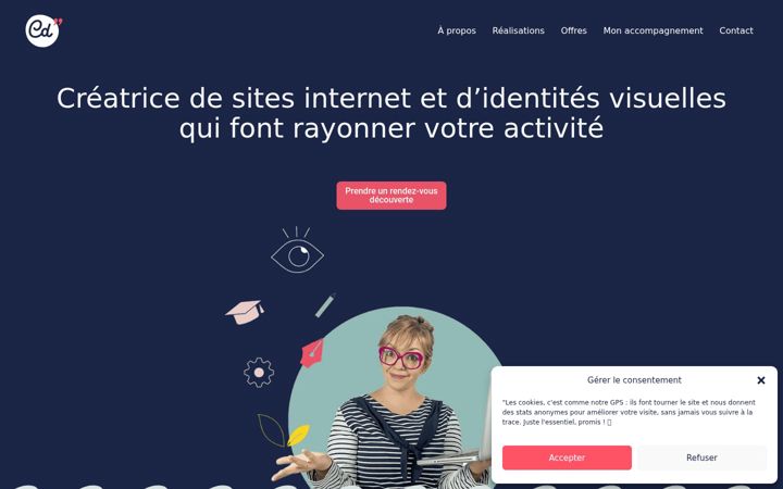 Screenshot of clairedenis-webdesign.fr