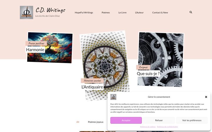 Screenshot of clairediaz.fr