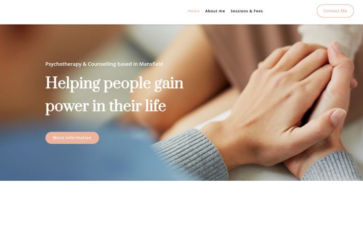 Screenshot of clairedunstan-psychotherapy.co.uk