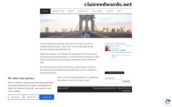 Screenshot di claireedwards.net