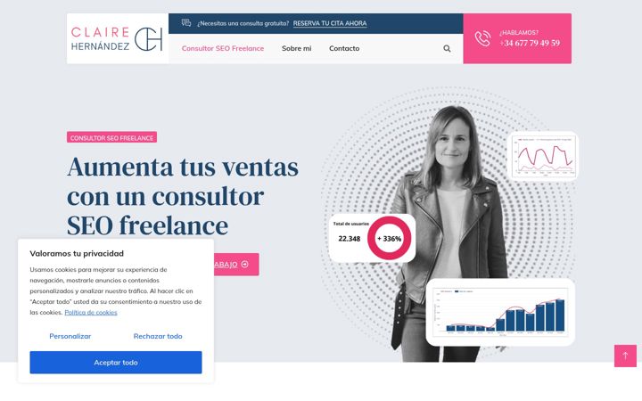 Screenshot of clairehernandez.com