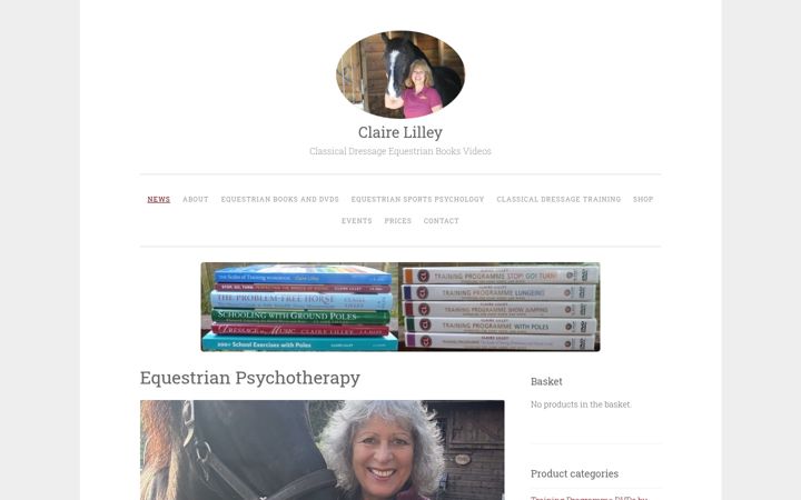 Screenshot of clairelilley.com