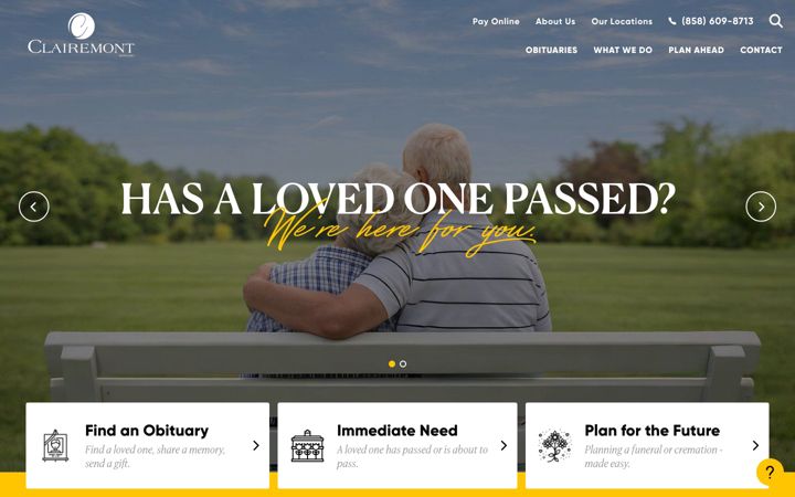 Screenshot of clairemontmortuary.com