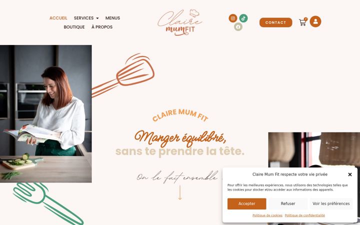 Zrzut ekranu clairemumfit.fr