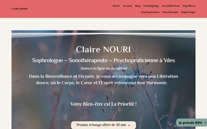 Zrzut ekranu clairenouri.fr