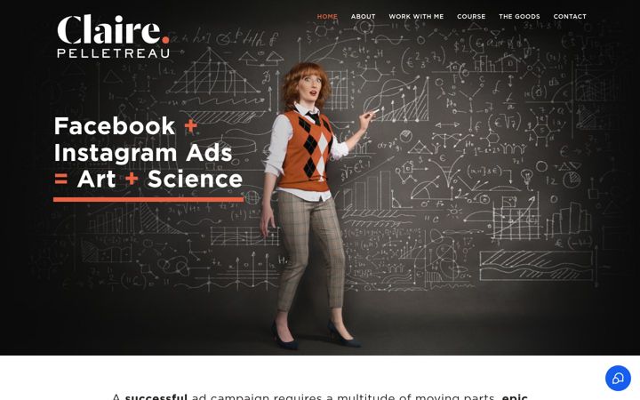 Screenshot of clairepells.com