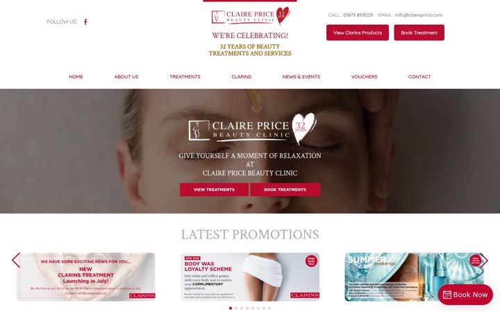 Screenshot of claireprice.com