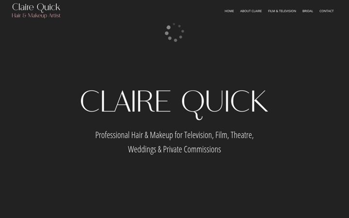 Screenshot of clairequick.co.uk