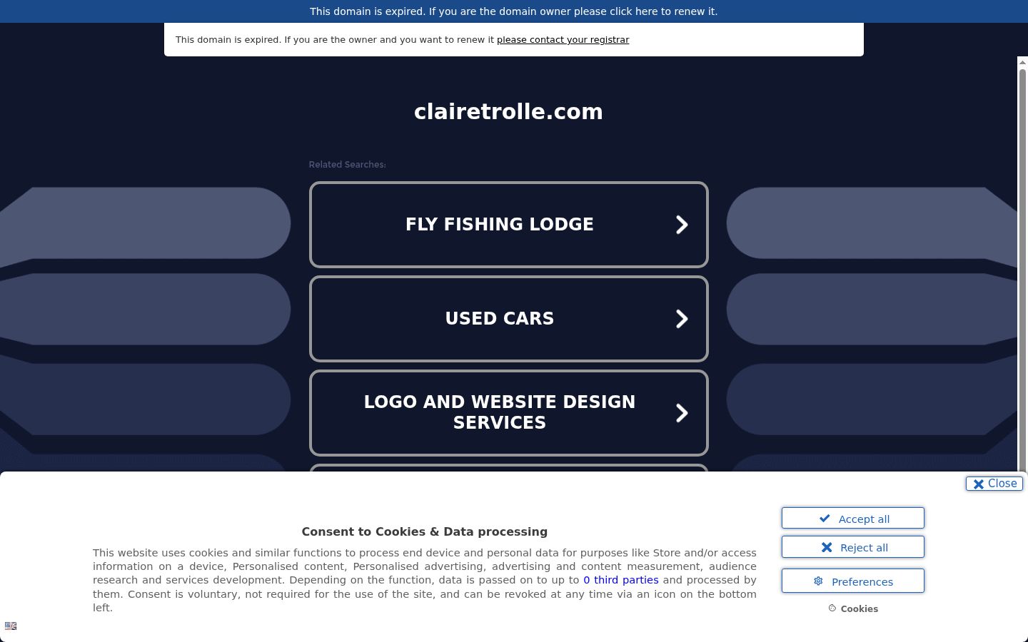 Screenshot del banner di consenso mostrato prima di qualsiasi interazione