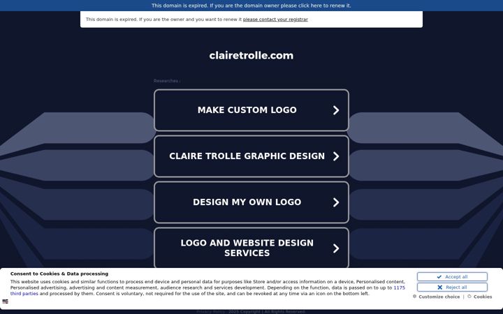 Screenshot of clairetrolle.com