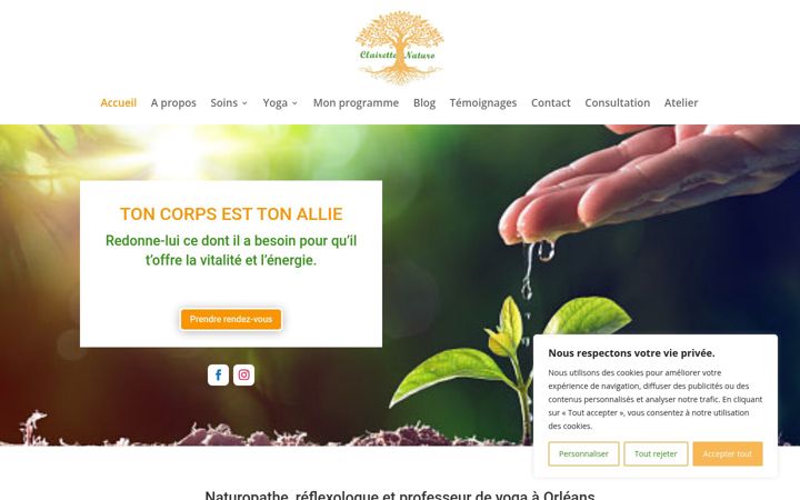 Screenshot of clairettenaturo.com