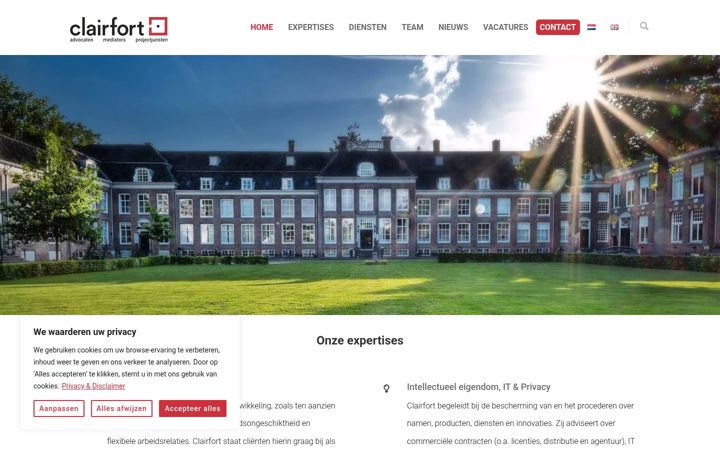 Екранна снимка на clairfort.nl
