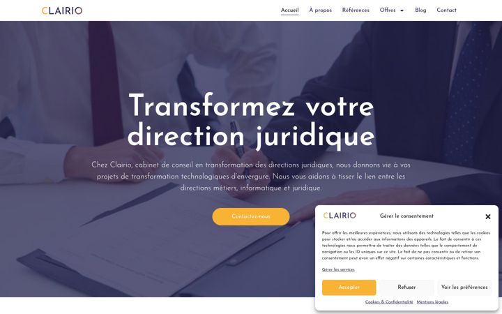 Zrzut ekranu clairio.fr