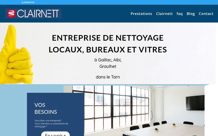 Zrzut ekranu clairnett.fr
