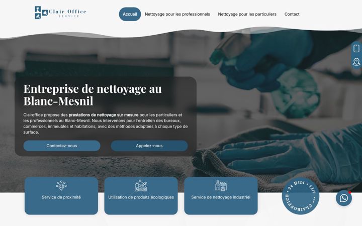 Zrzut ekranu clairoffice.fr