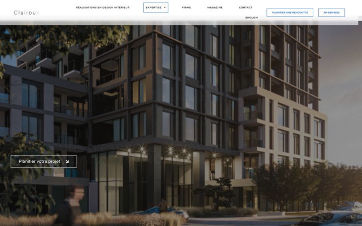 Screenshot of clairoux.com