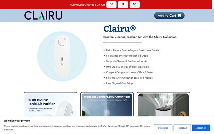 Screenshot of clairu.uk
