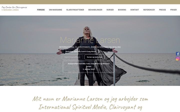 Screenshot of clairvoyant-medie.dk