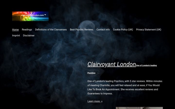 Screenshot of clairvoyantlondon.com