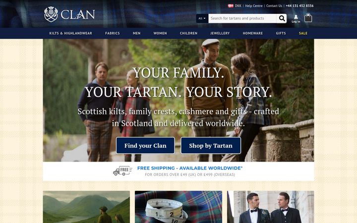 Screenshot of clan.com