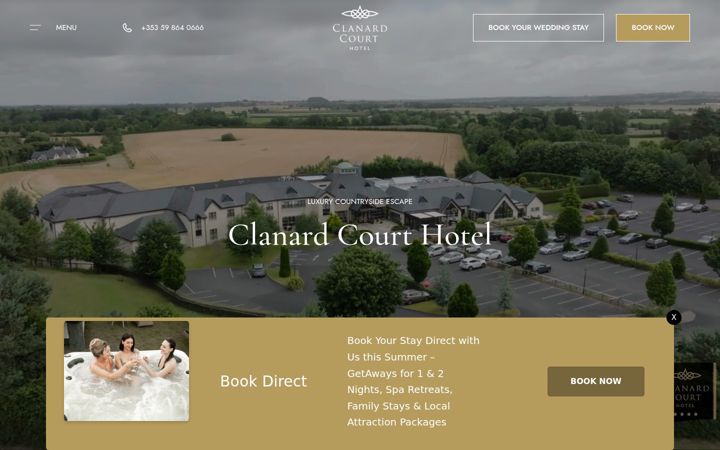 Screenshot of clanardcourthotel.com