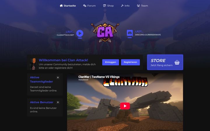 Screenshot of clanattack.com