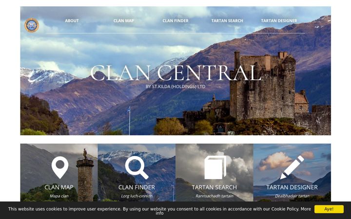 Screenshot of clancentral.co.uk