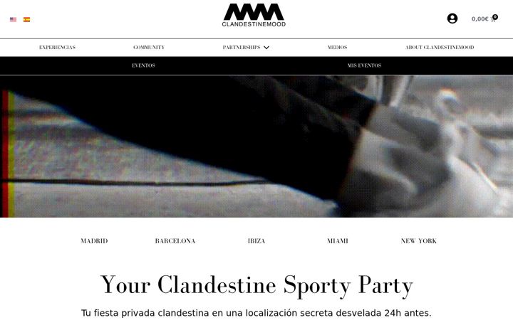 Screenshot of clandestinemood.com