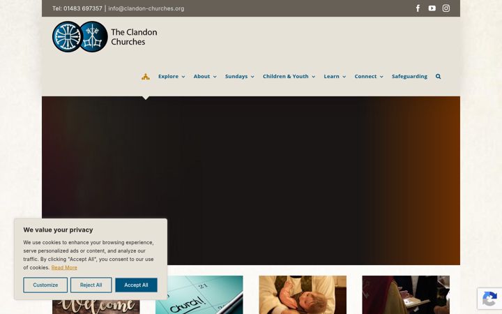 Screenshot van clandon-churches.org