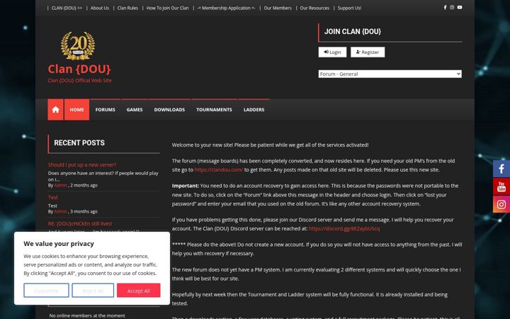 Screenshot of clandou.com
