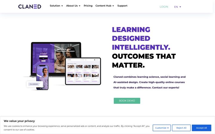 Screenshot of claned.com