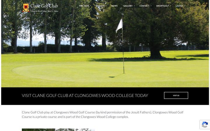 Capture d'écran de clanegolfclub.ie