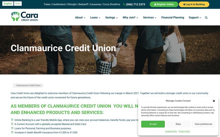 Capture d'écran de clanmauricecu.ie