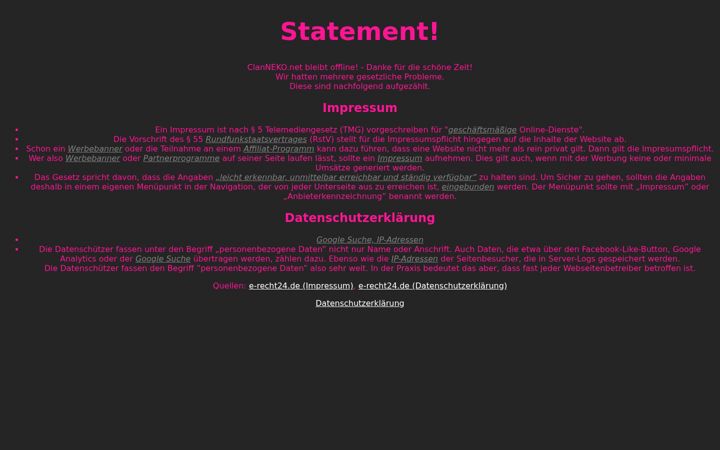 Screenshot di clanneko.net