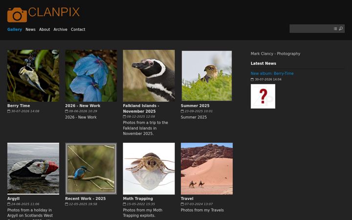 Posnetek zaslona clanpix.co.uk