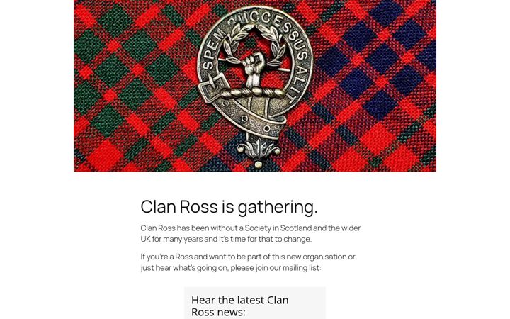 Screenshot of clanross.scot