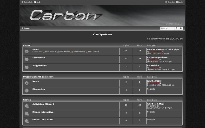 Screenshot of clanxperience.com