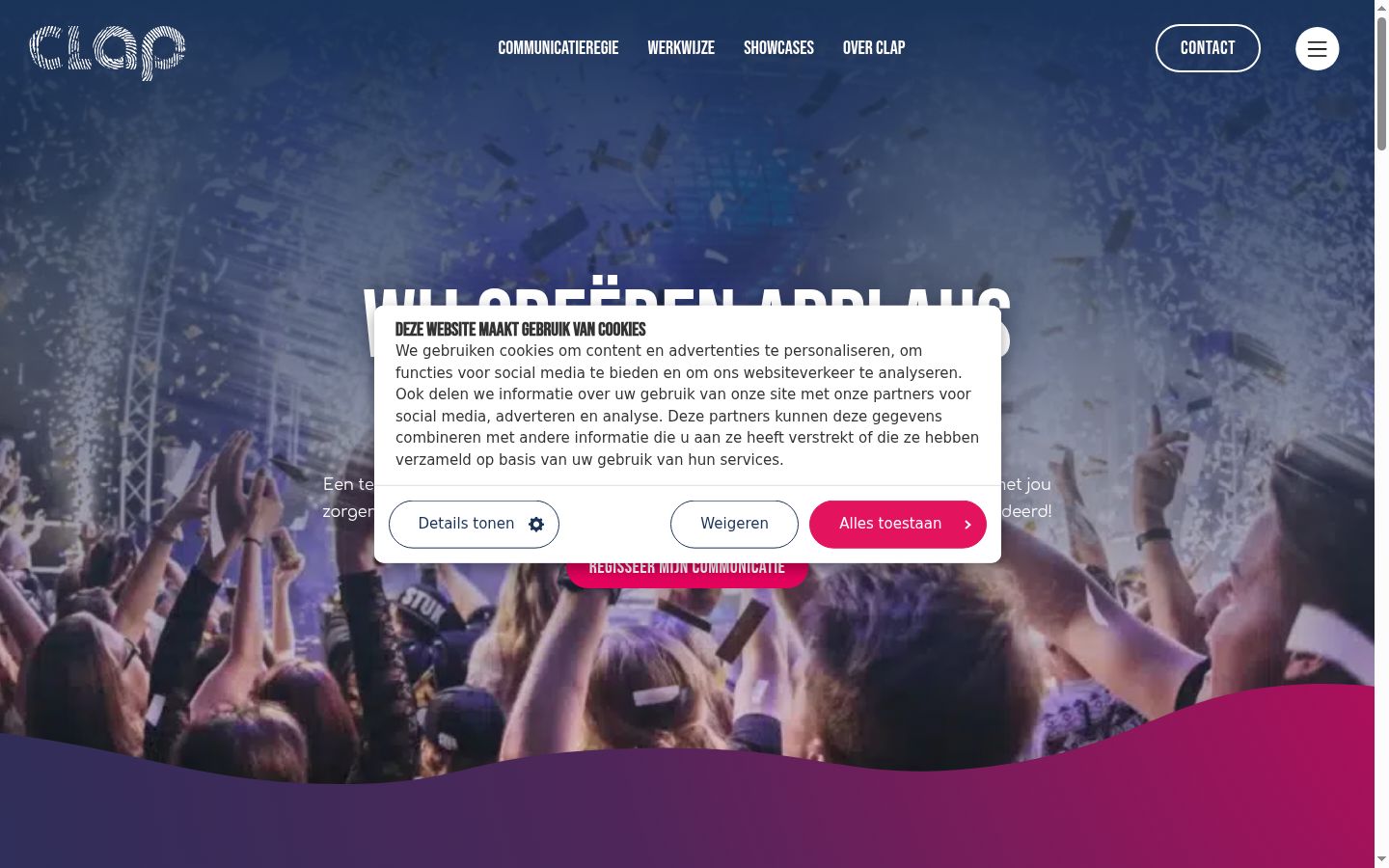 Screenshot des Einwilligungsbanners vor jeglicher Interaktion