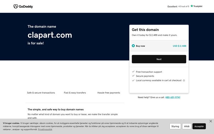Screenshot of clapart.com