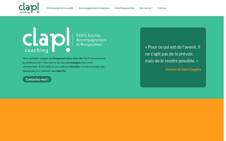 Screenshot of clapcoaching.com