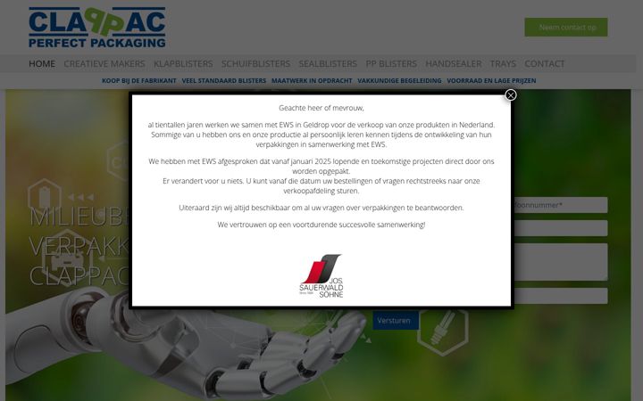 Screenshot of clappac.com